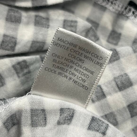 CJ Banks Tank Top Womens 1X Black White Gingham Mesh Embroidered Lace Overlay - Picture 13 of 16